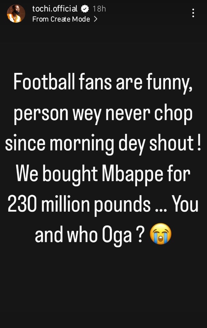 Tochi taunts football fans