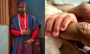 Daniel Ademinokan and third wife welcome child