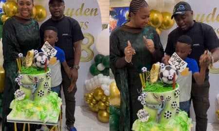 Lilian Esoro and Ubi Franklin celebrates son's birthday
