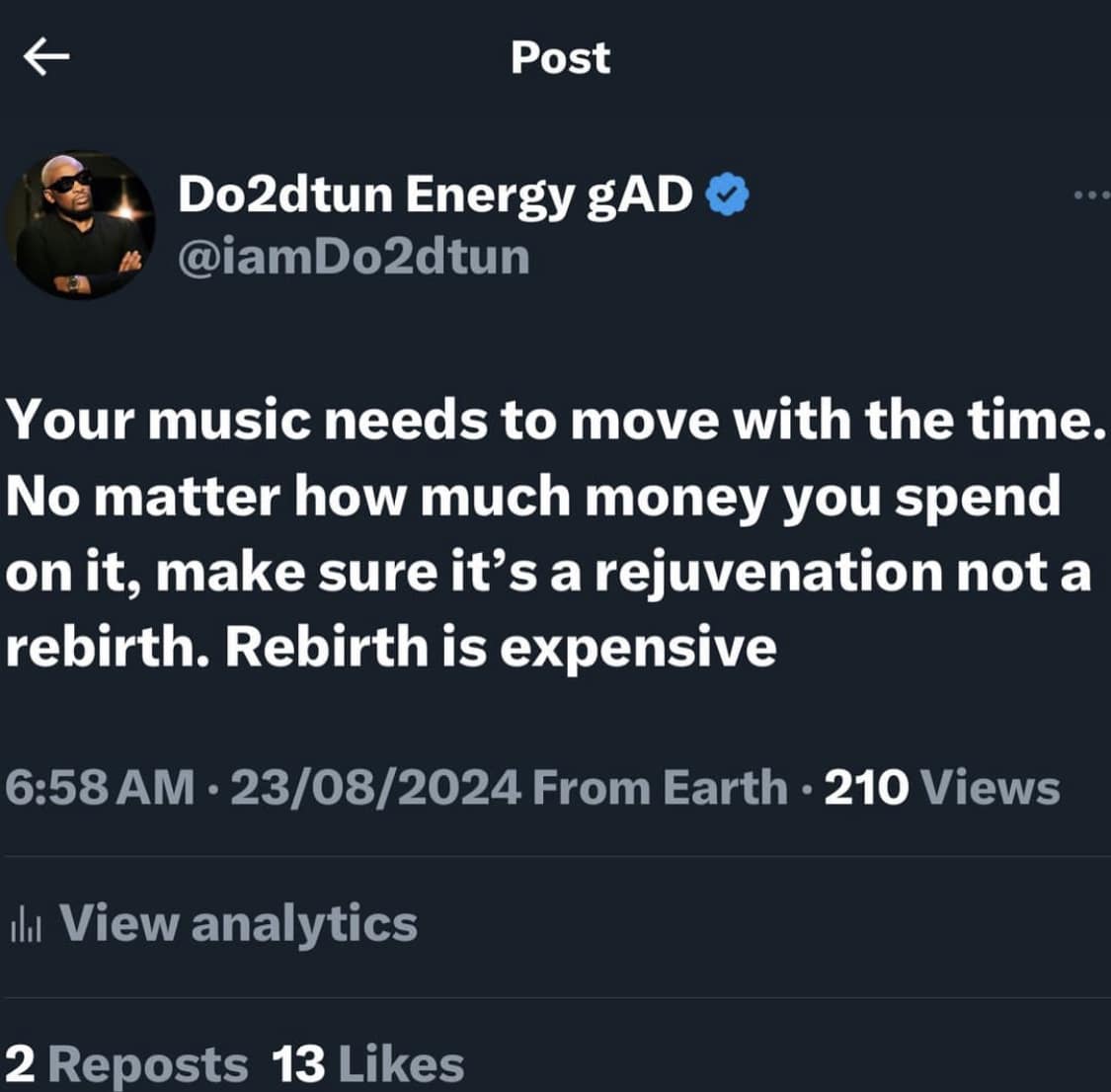 Do2dtun talks music and longevity.