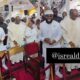 Davido attends church service with his father