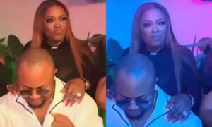 Pero Osaiyemi parties hard in club with lover