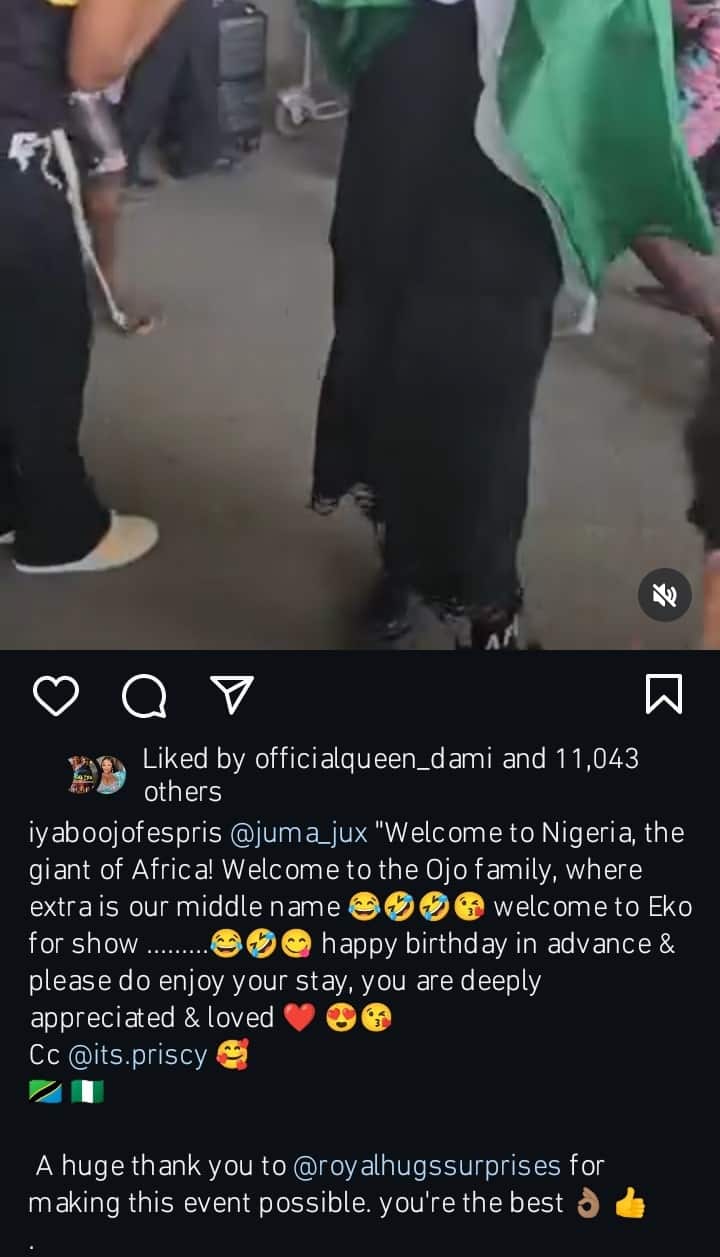 Iyabo Ojo da la bienvenida a Nigeria al novio de su hija, Jux