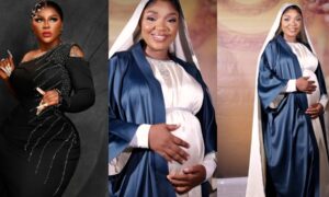 Destiny Etiko reacts as Ekene Umenwa welcomes first child