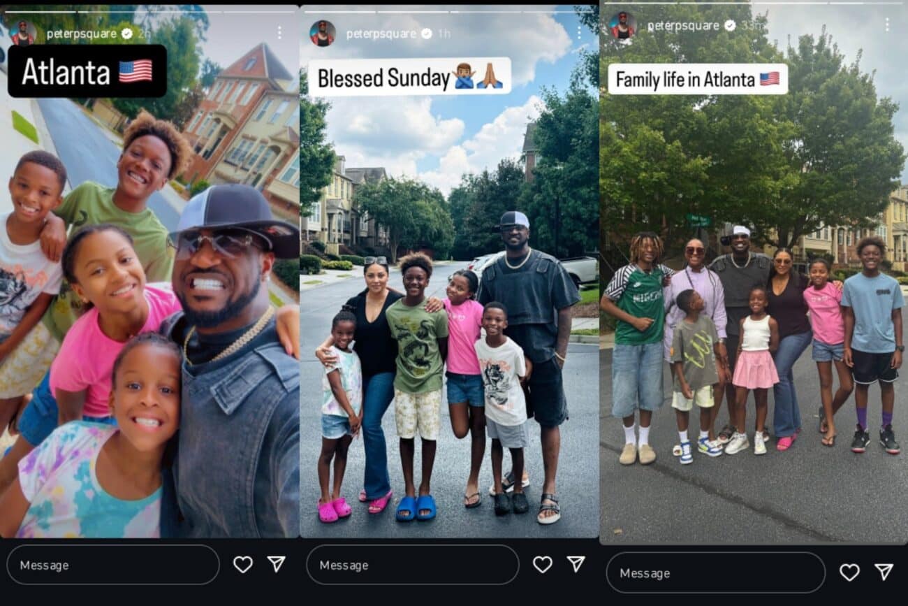 Peter Okoye hangs out with Paul Okoye's kids