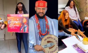 Reactions as Empress Njamah surprises May Edochie