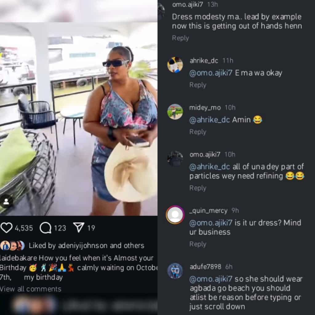 Critic slams Laide Bakare over her outfit to the beach